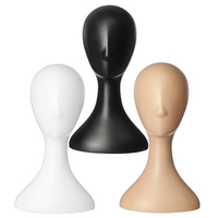 Female Plastic Mannequin Head Wig Hair Display Model Stand No Face 3 Colors