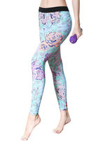Floral Stretch Slimming Active Pants