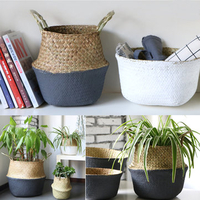 Flower Basket Storage Holder Plant Pot Laundry Organizer Bag Garden Decoration