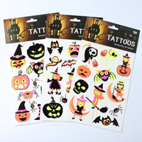 Fluorescence Noctilucent Tattoo Sticker Halloween Decorator