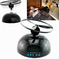 Flying Alarm Clock UFO Helicopter Snooze LCD Digital Alarm Clock