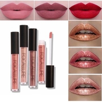 FOCALLURE Matte Metallic Lip Gloss Liquid Lipstick Shimmer Glitter Waterproof Long Lasting 8 Colors