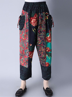 Folk Style Patchwork Women Harem Pants
