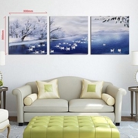 Frameless Lake Landscape Pattern Canvas Painting Pictures For Wall Decor
