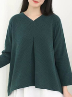Front Pleated Women Blouses