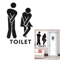 Funny Toilet Entrance Sign Decal Sticker For Offices Home Hotel