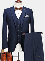 Gentleman Wedding Formal Three Pieces British Style Slim Blazers for Men