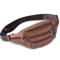 Genuine Leather Waist Bag Multi Pocket Shoulder Bag Crossbody Bag For Men