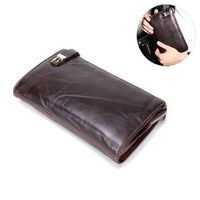 Genuine Leather Wallet Business Casual 8 Card Slots First Layer Of Leather Clutch Bag For Men