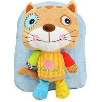 Girl Boy Lovely 3D Animal Backpack Kids Cartoon Plush Shoulder Bag Snap Package