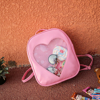 Girls Transparent Candy Color Backpack Woman Nylon Shoulder Backpack