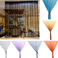 Glitter Crystal Balls Tassel String Line Door Window Curtain Room Divider Screen Decor