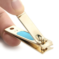 Gold Nail Clipper Cutter Scissors Stainless Steel Foldable Hand Toe Pedicure Manicure Tool