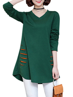 Gracila Casual Brief Patchwork Women Blouses
