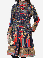 Gracila Ethnic Printed Vintage Coats