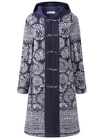 Gracila Vintage Printed Women Thick Coats