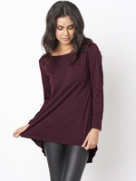 Gracila Women Casual Off-shoulder Long Sleeve Irregular Mini Dress