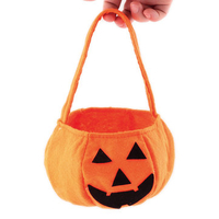 Halloween pumpkin Halloween props baskets hand bags non-woven bags candy bags perspective pumpkin