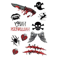 Halloween Terrified Temporary Tattoo Sticker