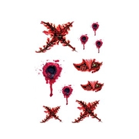Halloween Wounds Temporary Tattoo Sticker