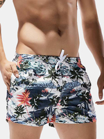 Hawaiian Style Printing Loose Breathable Sports Quickly Dry Board Shorts for Men
