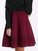 Hollow High Waist Pleated Women Bubble Skirts