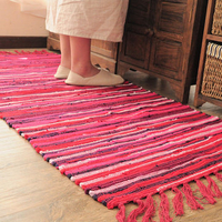 Honana 50*80cm Cotton Linen Carpet Kitchen Long Mat Bedroom Bathroom Door Mat Absorbent Foot Carpets