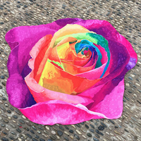 Honana WX-89 147cm 3D Simulation Rose Beach Towel Romantic Women Bath Towel Scarf Bed Sheet Tapestry