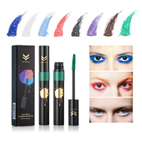 HUAMIANLI 8 Colors Colorful Shining Mascara Make-up Lashes Quick Dry Waterproof