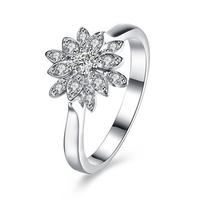 INALIS 925 Silver Lotus Ring