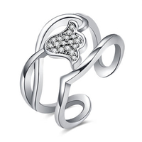 INALIS Sweet Ring Tulip Flower Zircon Ring for Women Gift