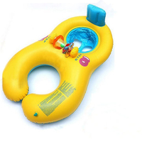 Inflatable Comfortable Mother And Baby Swim Float With Chair Seat Kids Swimming Ring