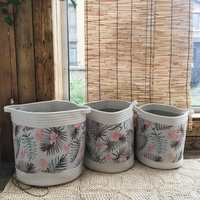 ins Foldable Pastoral Cotton Storage Basket