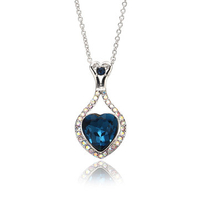 JASSY® Ocean Heart Platinum Necklace
