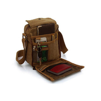 KAUKKO Men Vintage Canvas Multifunctional Crossbody Bag Casual Retro Outdoor Shoulder Bag