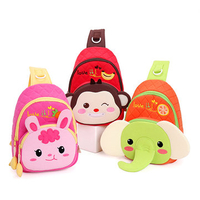 Kids Lovely Cute Bags Cartoon Elegant Rabbit Monkey Chest Bags Shoulder Bags