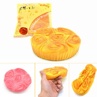 Kiibru Squishy Pink Yellow Hanamaki Bread Slow Rising 15cm Original Packaging Gift Collection Toy