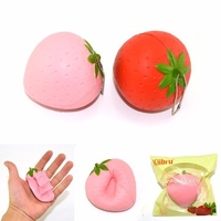Kiibru Strawberry Squishy Slow Rising 7cm With Original Packaging Candy Scented Fun Gift Phone Bag Strap Decor