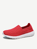 Knitting Weave Elastic Slip On Flat Lazy Casual Shoes