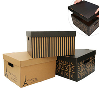 Kraft Paper Storage Box Moving Box Daily Sundries Books Magazines Office Home Transport