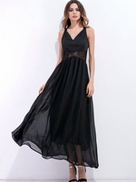 Lace Patchwork Maxi Dress For Women