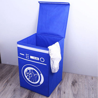 Large Fabric Folding Storage Box Dirty Clothes Barrel Non-woven Fabrics Laundry Basket