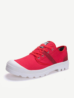 Large Size Lace Up British Style Canvas Flat Casual Shoes For Women