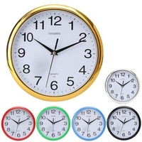 Large Vintage Round Modern Wall Quartz Clock Retro Time Kitchen Home Bedroom