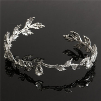Leaves Water Drop Shape Rhinestone Diamond Headpiece Wedding Bridal Party Accessories