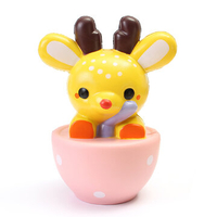 LeiLei Squishy Jumbo Teacup Deer Elk 14cm Slow Rising Original Packaging Gift Collection Decor Toy