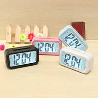 Light Sensitive Control Digital LCD Snooze Alarm Clock Desktop Clock With LED Backlight