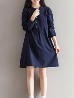 Literary Loose Casual Dresses