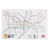 London Underground Metro Map Retro Wall Art Silk Poster