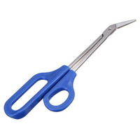 Long Toe Nail Scissors Cutting Clippers Cutters Manicure Pedicure Nippers Blue